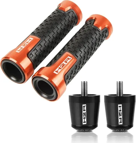 Vista 11 de SCUUBE Handlebar Plug for Kawasaki H2 H2R 2015-2016 Motorcycle Handlebar Hand Grips Anti Skid Handle Bar Cap Ends Plug CNC Aluminum Accessories Black