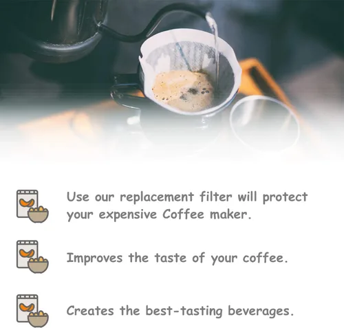 Vista 3 de 12 paquetes de filtros de agua de carbón de repuesto para todas las máquinas de café Cuisinart, eliminan el cloro, los olores y otras impurezas