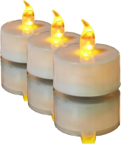 Vista 5 de YIWER Velas de té de batería, velas LED de té de 200 horas, paquete de 12 (amarillo cálido)