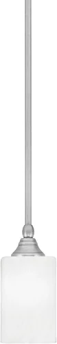 Vista 17 de Toltec Lighting Tallo Colgado Mini colgante, acabado de cobre negro, 3.5" cuadrado humo burbuja vidrio