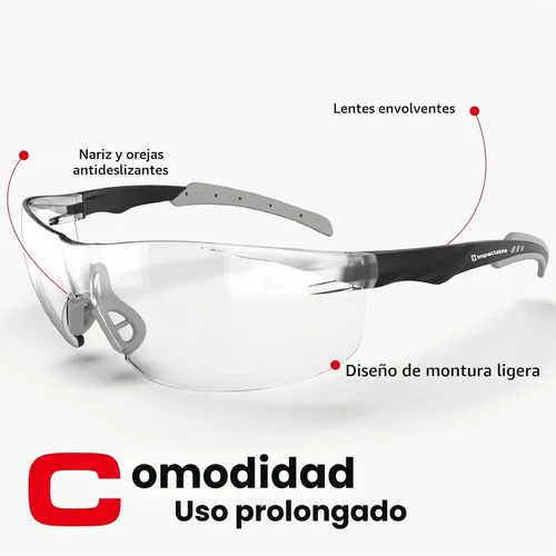 Vista 2 de Clear Safety Glasses for Men & Women, Eye Protection, Anti-Fog