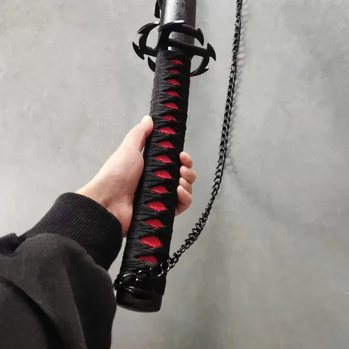 Vista 6 de Kurosaki's Tensa Zangetsu Version 2 Samurai Sword Anime Katana for Cosplay, Collection, Display