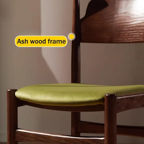 Vista 6 de Sillas de comedor, modernas sillas de comedor de madera, silla de cocina tapizada, taburete sin brazos de granja, silla ocasional para cocina, sala