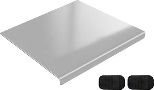 Vista 8 de Tabla de Cortar de Acero Inoxidable 304 con Pack de 2 Alfombrillas Antideslizantes, Yoposeo Tablas de Cortar y Picar Resistentes para Hornear