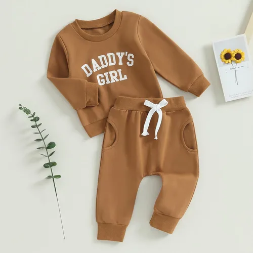 Vista 19 de Conjunto de sudadera con estampado para bebé y niña, sudadera larga para otoño e invierno