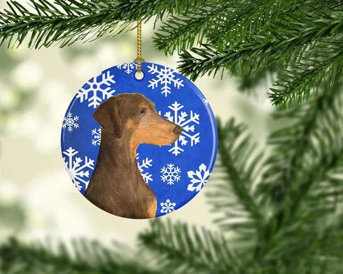 Vista 163 de Caroline's Treasures Cavalier Spaniel - Adorno de cerámica para colgar en el árbol de Navidad, para el hogar, Navidad, fiestas, regalo, 3 pulgadas