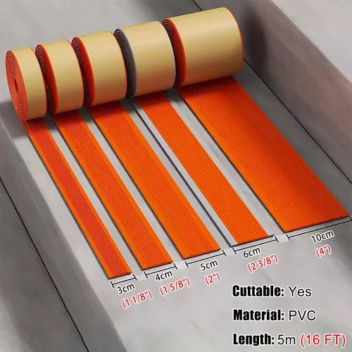 Vista 2 de MPOWRX Non Slip Threshold Transition Strip Wood to Tile, Self-Adhesive Carpet Edge Cover Strip, Flat Floor Gap Connecting Strips for