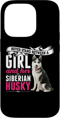 Vista 17 de iPhone 16 Never Stand Between A Girl And Her Siberian Husky Dog Case