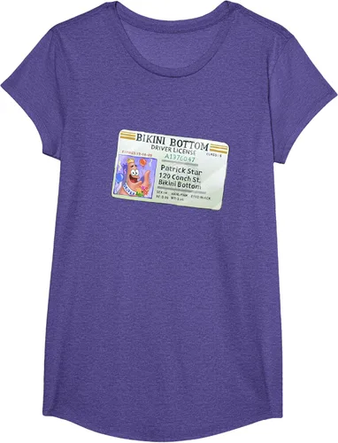 Vista 19 de SpongeBob SquarePants Camiseta con logotipo de Patrick Star Driver License King, Negro