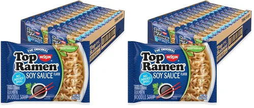 Vista 15 de Nissin Top Ramen - Sopa de fideos, salsa de soja, 3 onzas (paquete de 24)
