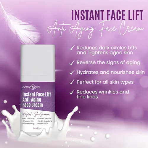 Vista 2 de Crema de estiramiento facial instantáneo – Solución antienvejecimiento para cuello, pecho y piel flácida – Crema de estiramiento facial reafirmante