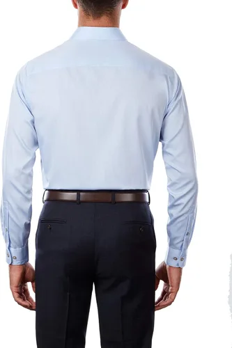 Vista 2 de Calvin Klein Camisa de vestir con cuello extendido de espiga y ajuste regular para hombre