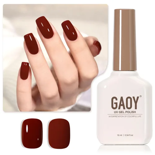 Vista 56 de GAOY - Esmalte de uñas de gel marrón, 16ml de esmalte de gel para quitar por remojo, curado con luz UV para arte de uñas, manicura DIY en casa, 2088