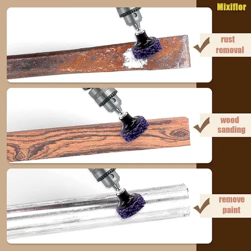 Vista 7 de 11 piezas de discos de tira de cambio rápido de 2" fáciles para amoladora angular, accesorios para tiras de pintura, rueda de eliminación de óxido