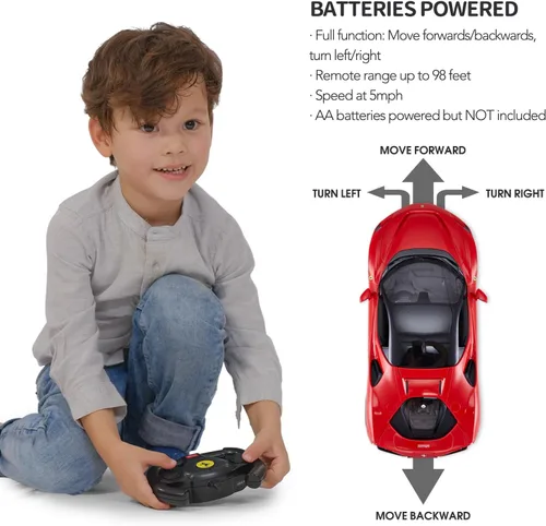 Vista 7 de RASTAR 1/14 Ferrari SF90 Stradale Coche con control remoto por radio, modelo de auto de juguete Ferrari SF90 para niños y niños, 2.4G