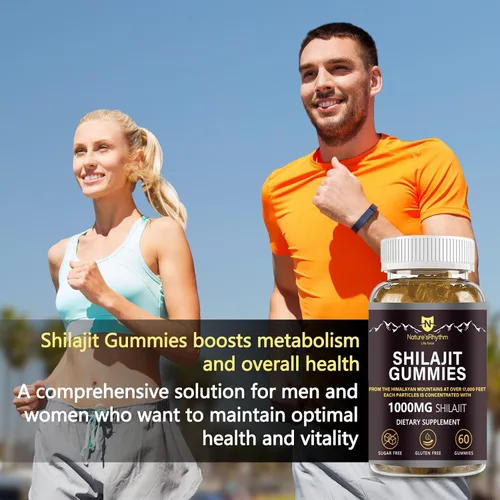 Vista 5 de Nature's Rhythm - Gomitas Shilajit de 1000 mg con ácido fúlvico 60 gomitas para apoyo energético e inmunidad para hombres y mujeres Ricas en más