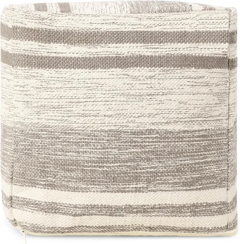Vista 4 de REDEARTH · Puf acolchado otomano con relleno, textura de almacenamiento, cubo de bolsa de frijoles, reposapiés para sala de estar, dormitorio