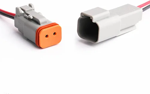 Vista 2 de Paquete de 6 conectores Deutsch DT de 2 pines, conectores eléctricos impermeables macho y hembra, arnés de cableado con cable de 16 AWG