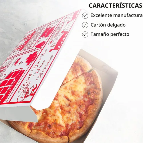 Vista 5 de MT Products Caja de Pizza Delgada 10" x 10" x 2" - Cajas de Pizza con Esquinas de Cierre Profundo (Paquete de 10) - Hecho en EE.UU