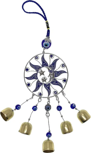 Vista 8 de LUCKBOOSTIUM Llavero de elefante de ojo malvado con borla de cuentas azules, dije decorativo para auto de mal de ojo y accesorio para colgar