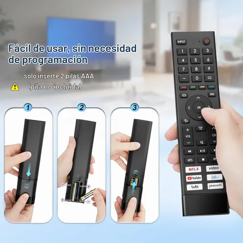 Vista 5 de Repuesto para control remoto Hisense Smart TV Universal para televisores inteligentes Android Hisense 4K UHD (no para Fire y Roku TV)