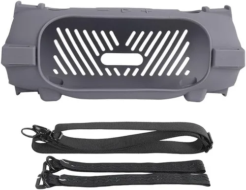 Vista 4 de Funda de silicona para JBL Charge 6 Funda protectora para altavoces, funda de transporte de viaje con correa para el hombro (azul marino)