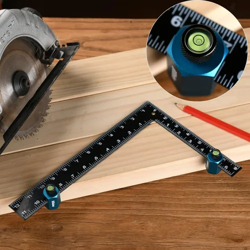 Vista 3 de Medidores de escalera para enmarcar metal cuadrado/madera Fabricación Layout Jig Set