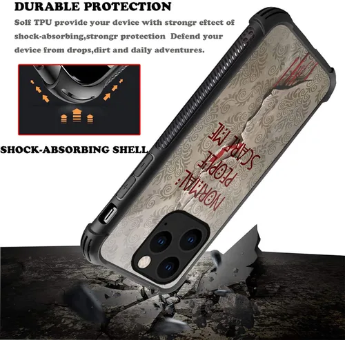 Vista 4 de CARLOCA Funda compatible con iPhone 14 Pro, diseño gráfico de identidad de American Horror Story, a prueba de golpes, antiarañazos, para iPhone 14