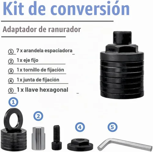 Vista 2 de Mesee Amoladora angular M10 a ranuradora adaptador, adaptador de ranura de cambio rápido, accesorio de cabezal de conversión, amoladora angular