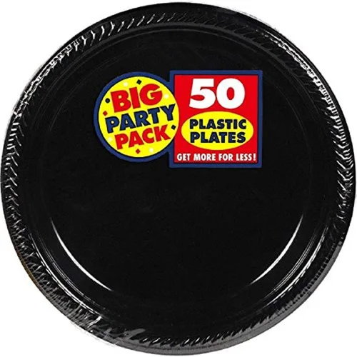 Vista 6 de Big Party Pack Platos de plástico Rojo manzana 50