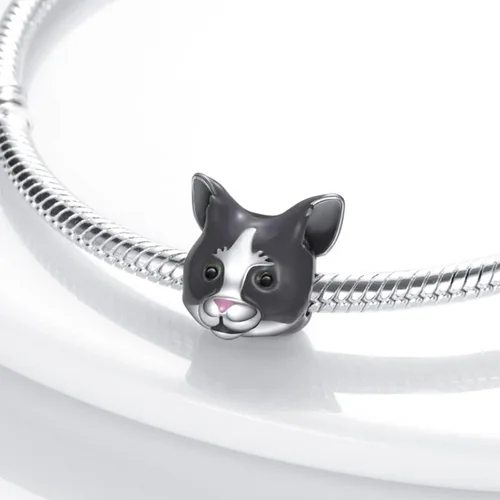 Vista 3 de MULA Dijes de plata de ley 925 para pulseras y collares, lindos gatos, perros, elefantes, animales, familia, colgantes, joyas, regalos para mujeres