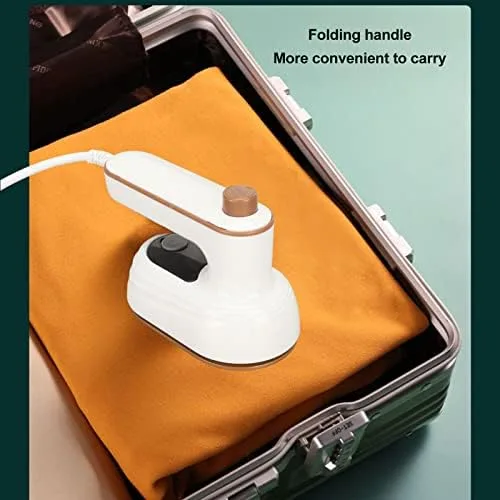 Vista 7 de Mini máquina de planchar de viaje, ropa de mano giratoria de 180 ° para ropa, ropa de hierro, termostato de mango plegable para ropa