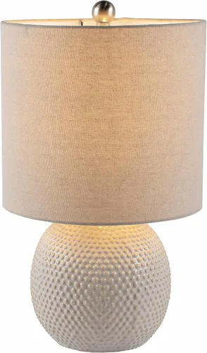 Vista 4 de BoutiqueRugs Manaloal - Lámpara de mesita de noche de cerámica con puntos boho para mesita de noche de dormitorio, iluminación lateral lateral