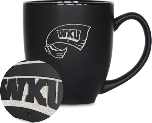 Vista 55 de Rico Industries - Taza de cerámica mate negra con grabado láser estándar de 15oz para NCAA (escuelas T & U) - Para bebidas calientes o frías
