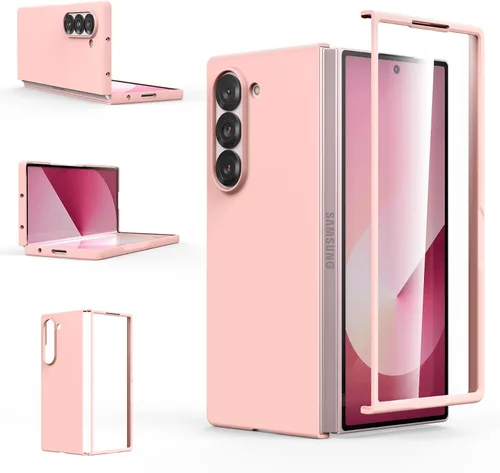 Vista 19 de Foluu Funda Slim Fit para Samsung Galaxy Z Fold 5, con protector de pantalla frontal integrado, cubierta protectora de PC mate ultradelgada