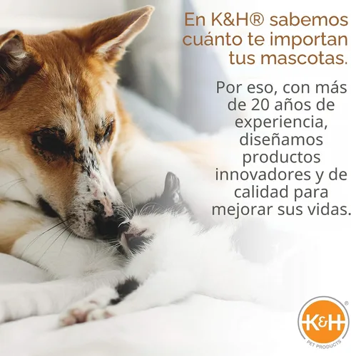 Vista 11 de K&H PET PRODUCTS - Cuna elevada para mascotas con centro de malla, varios tamaños Malla gris/negra