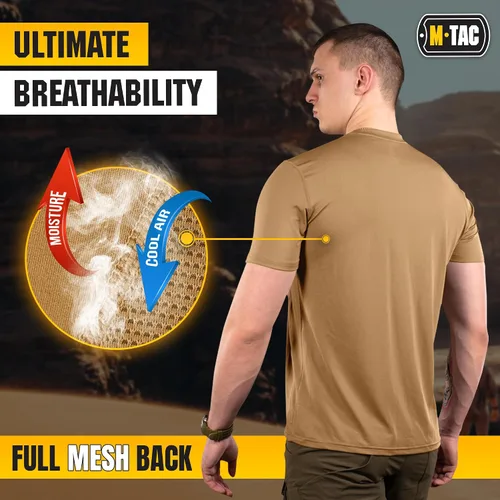 Vista 5 de M-Tac Camiseta táctica de manga corta Camiseta de entrenamiento de gimnasio para hombre, militar, ultra ventilada, para entrenamiento atlético