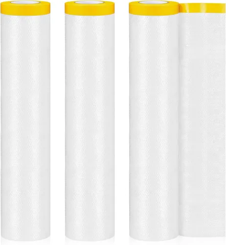 Vista 7 de Seajan - 9 rollos de plástico para pintor con película de máscara