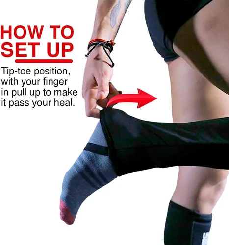 Vista 4 de UNBROKENSHOP Cross Fitness Shin Guard Calf Compression Sleeve 7mm, Weightlifting, Deadlift, Rope Climb, Box Jumps for Men and Women Single