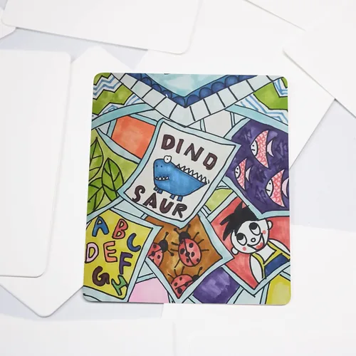 Vista 5 de IMAGAME Naipes blancos en blanco, 180 unidades, tamaño de póquer, perfectas para tarjetas flash de bricolaje, crea tu propio juego, estudia