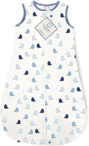 Vista 10 de SwaddleDesigns Saco de dormir de franela de algodón, manta sin mangas con cremallera de 2 vías, fabricado en Estados Unidos