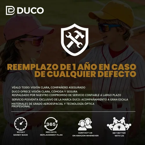 Vista 7 de DUCO Non Polarized Sports Sunglasses UV400 Running Shades DC0032 01-negro-negro-gris