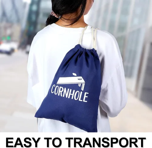 Vista 3 de Berlune 3 piezas de Cornhole Bean Bag Tote Estuche de transporte portátil para bolsas de cornhole, accesorios de cornhole para regulación, bolsas