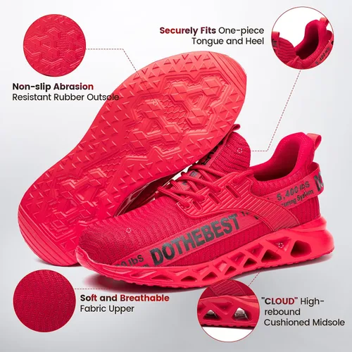 Vista 47 de Furuian - Tenis con punta de acero para hombres y mujeres, zapatos de seguridad ligeros, cómodos, a prueba de pinchazos, zapatos de trabajo