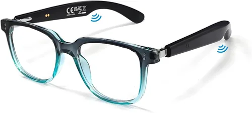 Vista 10 de Gafas Inteligentes Bluetooth, Gafas de Sol con Protección UV y Luz Azul, Traducción AI en Tiempo Real con 140 Idiomas, Control Táctil, Música y Negro