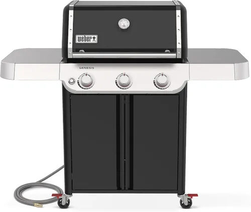 Vista 10 de Weber Genesis E-315 - Parrilla de gas propano líquido para cocina al aire libre, 3 quemadores, color negro