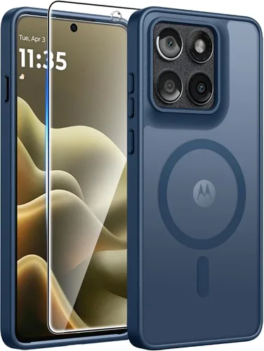 Vista 401 de FNTCASE Funda para Motorola Moto G-Stylus-5G-2025: Funda magnética translúcida mate a prueba de golpes para Moto G Stylus 2026, funda protectora