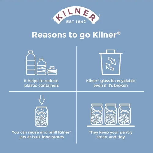 Vista 11 de Kilner 0025.899 - Juego de tarros de desayuno, 0,35 litros
