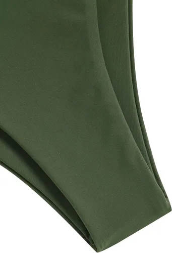 Vista 5 de ZAFUL Conjunto de bikini de dos piezas para mujer con aros y lazo en la espalda, traje de baño de dos piezas