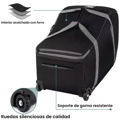 Vista 6 de Bolsa de viaje para asiento de coche infantil SCTEL Compatible con Doona, asiento de coche y base, Chicco Keyfit 35 y base, bolsa de viaje Doona